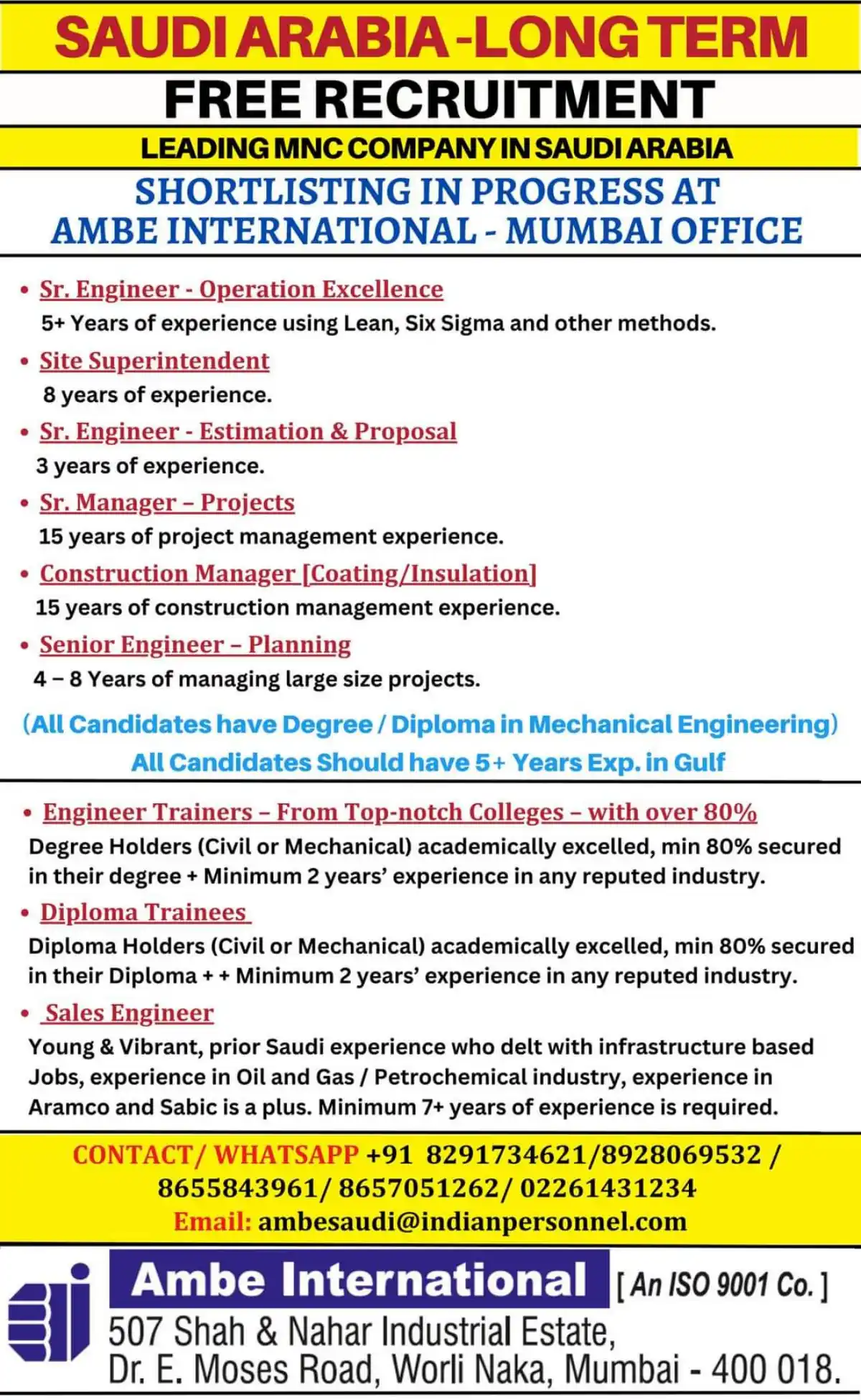 Job Opportunities in Saudi Arabia