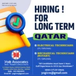 Hiring for Electrical and Mechanical Technicians