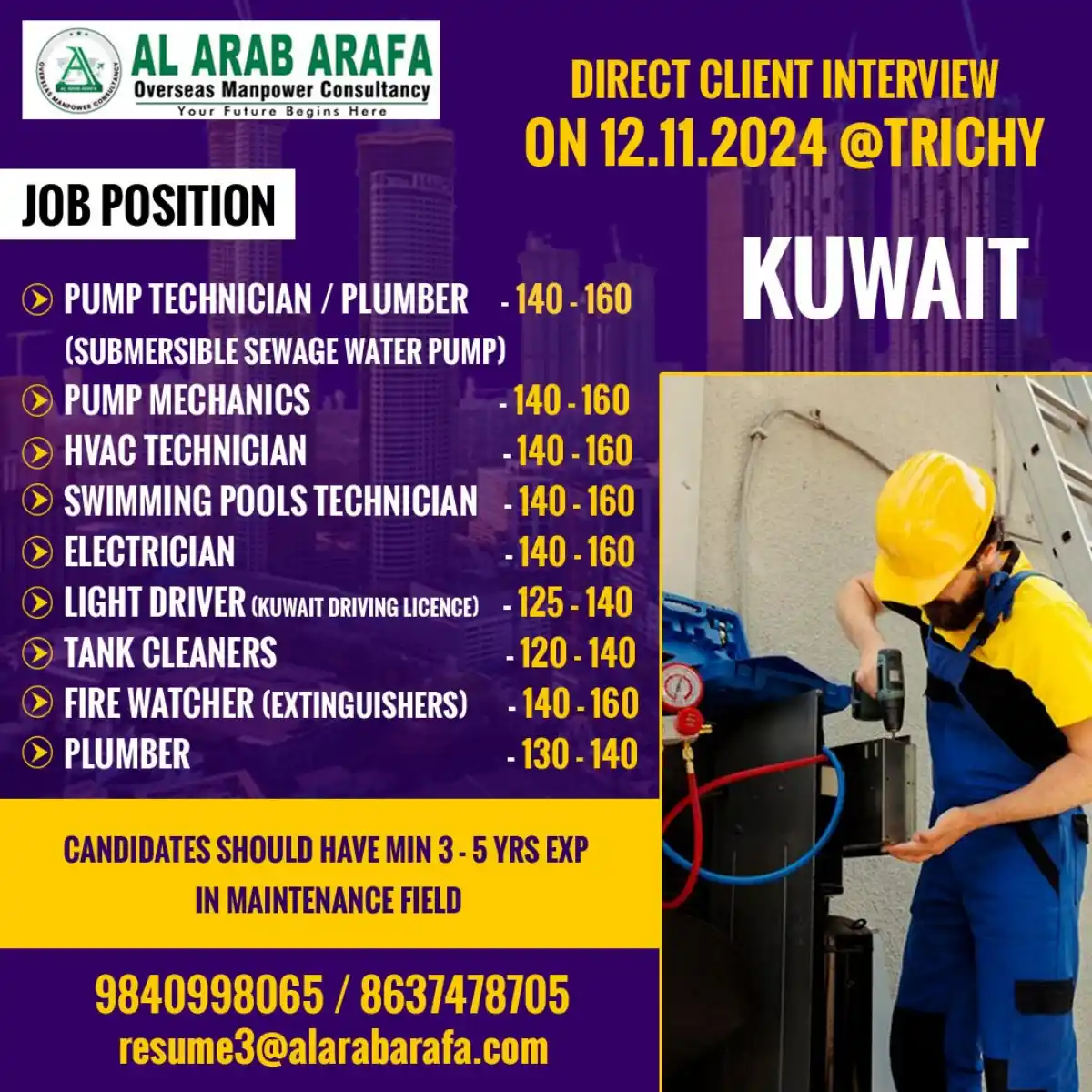 Urgent Hiring for Kuwait