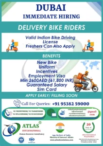 🚀 Urgent Hiring – Delivery Bike Riders for Dubai 🇦🇪