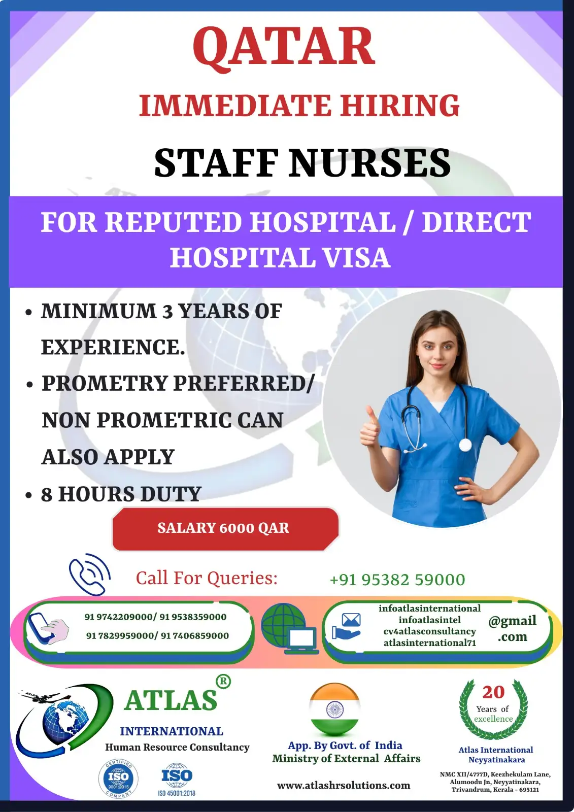 Urgent Hiring: Staff Nurses for Qatar